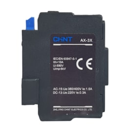 Contator Chint NXC-50 230V 50A 1NA+1NF + Bloco Auxiliar AX-3X/11 1NA+1NF