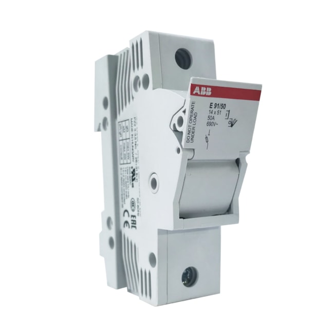Base Fusível Monopolar | 50A 690V | E91/50 | ABB Base Fusível Monopolar | 50A 690V | E91/50 | ABB