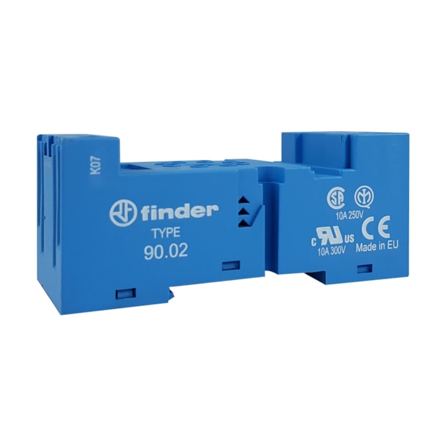 Base para Relé | Compatível com a linha de relés 60.12 e 88.12 | 90.02.SMA | Finder Base para Relé | Compatível com a linha de relés 60.12 e 88.12 | 90.02.SMA | Finder