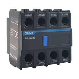 Bloco Contato Auxiliar Frontal | 2NA+2NF | AX-3X22 | Chint Bloco Contato Auxiliar Frontal | 2NA+2NF | AX-3X22 | Chint