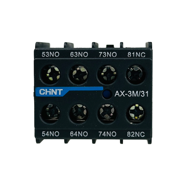Bloco de Contato Auxiliar Chint AX-3M/31 3NA+1NF para NXC Bloco de Contato Auxiliar Chint AX-3M/31 3NA+1NF para NXC