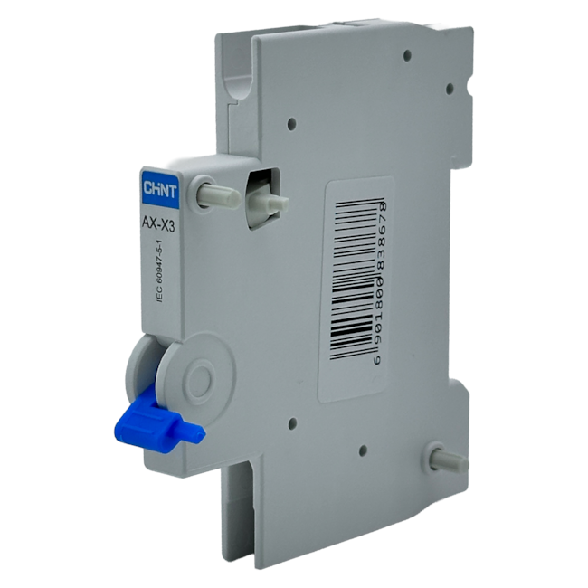 Bloco de Contato Auxiliar Chint AX-X3 1NA+1NF p/ NXB 125/G Bloco de Contato Auxiliar Chint AX-X3 1NA+1NF p/ NXB 125/G