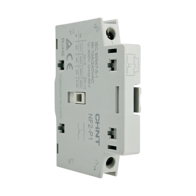 Bloco de Contato Auxiliar Chint NF2-P1 1NA+1NF Bloco de Contato Auxiliar Chint NF2-P1 1NA+1NF