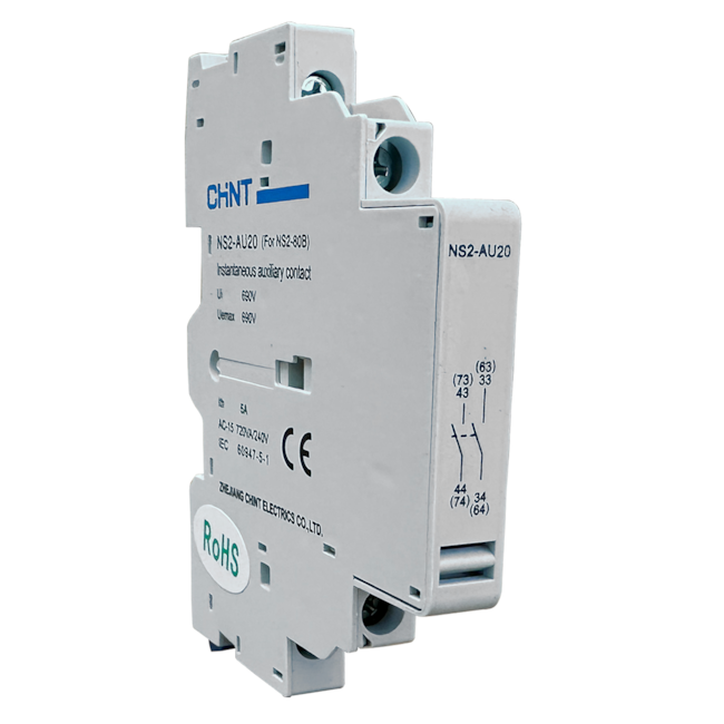 Bloco de Contato Auxiliar Chint NS2-AU20 2NO
