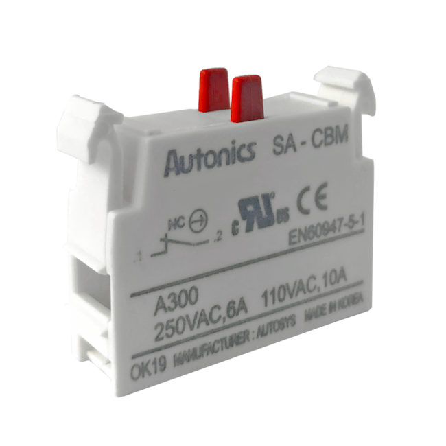 Bloco de Contato | Auxiliar NF | SA-CBM | Autonics Bloco de Contato | Auxiliar NF | SA-CBM | Autonics