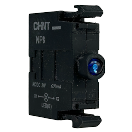 Bloco de Lâmpada LED Azul Chint NP8 LB BLU 110-220VAC/DC