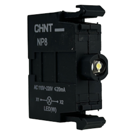 Bloco de Lâmpada LED Branco Chint NP8 LB WHT 110-220VAC/DC