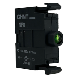 Bloco de Lâmpada LED Verde Chint NP8 LB GRN 110-220VAC/DC