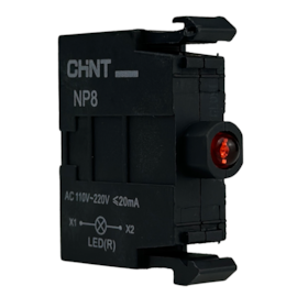 Bloco de Lâmpada LED Vermelho Chint NP8 LB RED 110-220VAC/DC