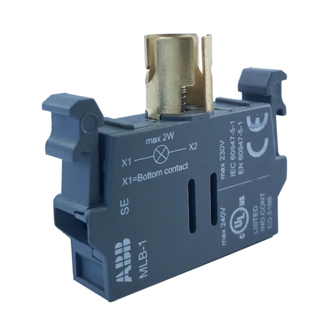 Bloco Para Lâmpada ABB MLB-1 230V 2W Bloco Para Lâmpada ABB MLB-1 230V 2W