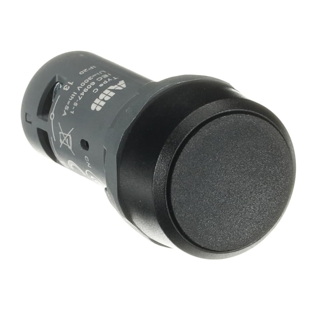 Botão de Acionamento ABB CP2-10B-20 Preto com Retenção 2NA Botão de Acionamento ABB CP2-10B-20 Preto com Retenção 2NA