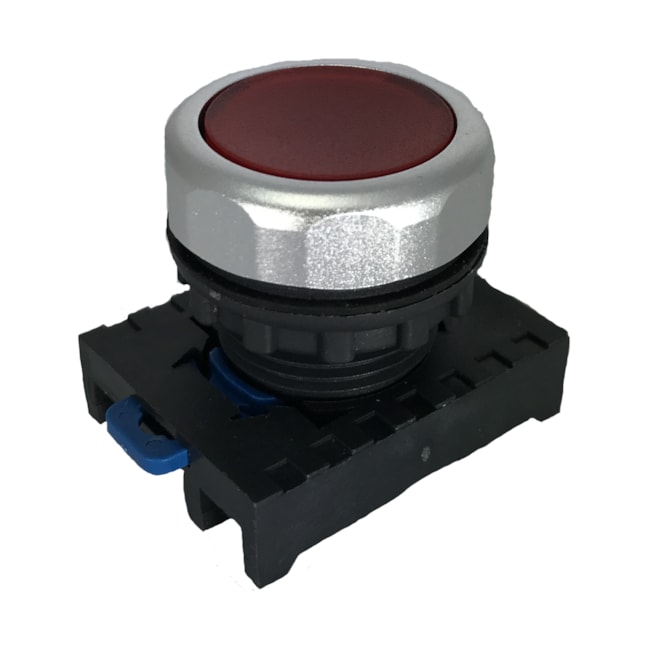 Botão de Acionamento Chint NP8-BND/4 Vermelho + Base Botão de Acionamento Chint NP8-BND/4 Vermelho + Base