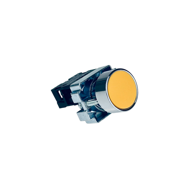 Botão de Impulso Amarelo Chint NP2-BA51 1NA Base Metalica