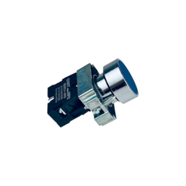 Botão de Impulso Azul Chint NP2-BA61 1NA Base Metalica