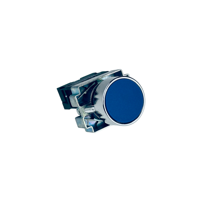 Botão de Impulso Azul Chint NP2-BA61 1NA Base Metalica
