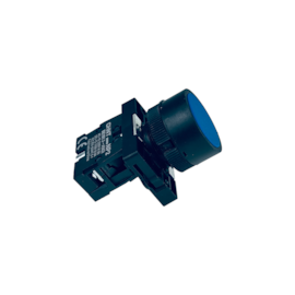 Botão de Impulso Azul Chint NP2-EA61 1NA Base Plastica