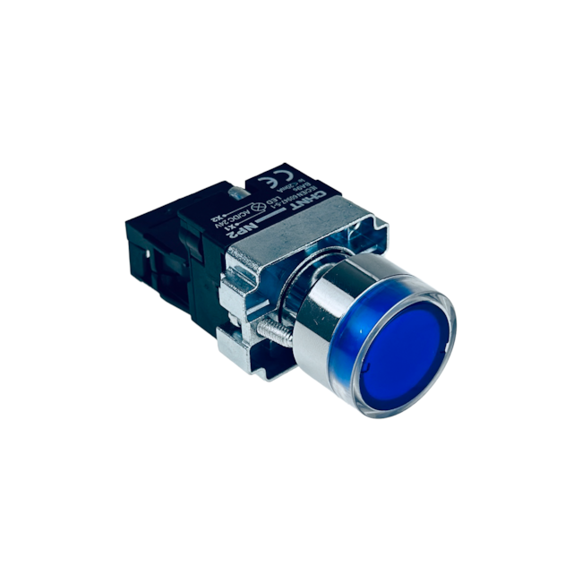 Botão de Impulso Azul Iluminado Chint NP2-BW3661 24V 1NA Botão de Impulso Azul Iluminado Chint NP2-BW3661 24V 1NA