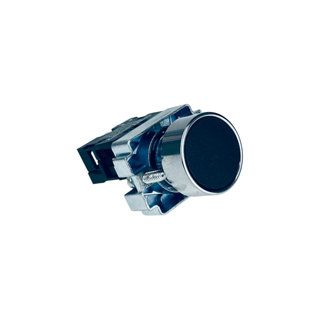 Botão de Impulso Preto Chint NP2-BA21 1NA Base Metalica