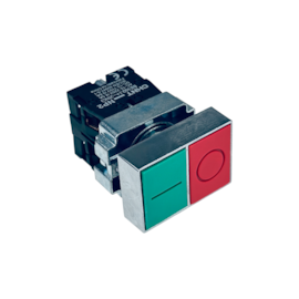 Botão Duplo de Impulso Chint NP2-BL8325 1NA+1NF Base Metalica