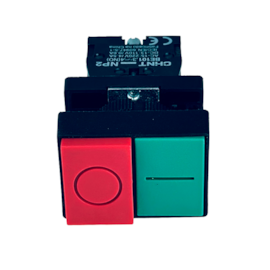 Botão Duplo de Impulso Chint NP2-EL8425 1NA+1NF Base Plastica