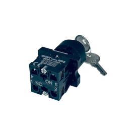 Botão Seletor Chave Yale 2 Posições Chint NP2-EG25B 1NA+1NF