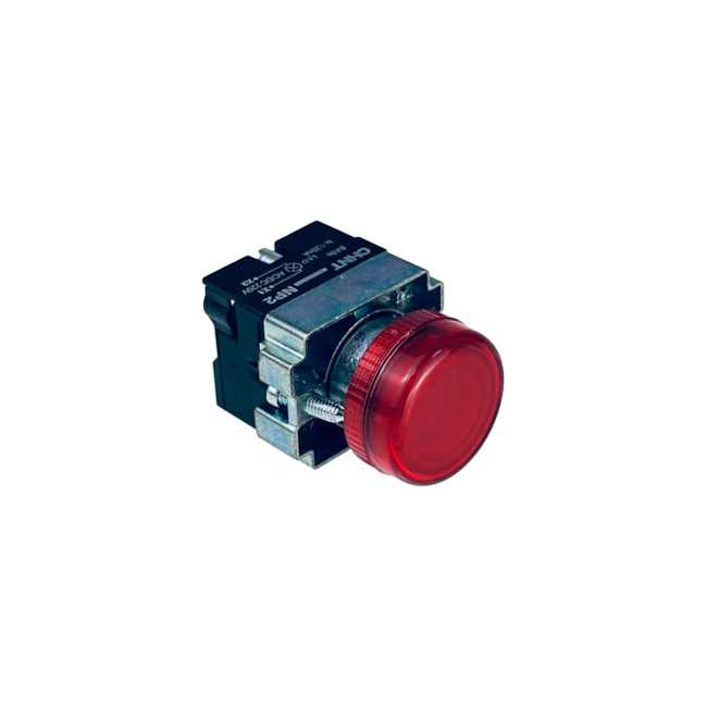 Botão Sinaleiro Vermelho Chint NP2-BV64 230VCA Base Metalica