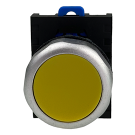 Cabeçote Botão de Impulso Amarelo com Base Chint NP8-BN YEL