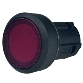 Cabecote Botao Impulso Vermelho 22mm Iluminado - Base Plastica
