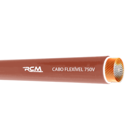 Cabo Flexível 0,5mm² Marrom Rolo 100m 750V 70°C PVC RCM