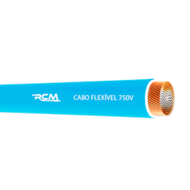 Cabo Flexível 0,75mm² Azul Rolo 100m 750V 70°C PVC RCM