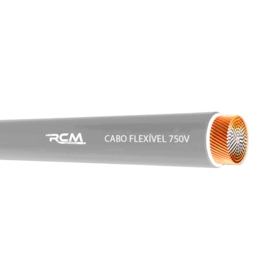 Cabo Flexível 0,75mm² Cinza Rolo 100m 750V 70°C PVC RCM