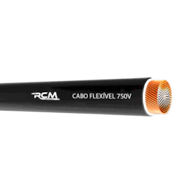 Cabo Flexível 0,75mm² Preto Rolo 100m 750V 70°C PVC RCM