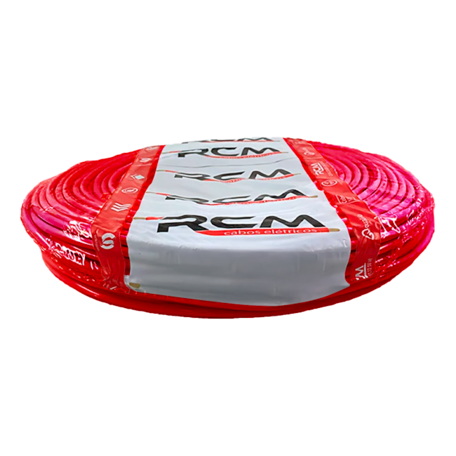 Cabo Flexível 1,5mm² Vermelho Rolo 100m 750V 70°C PVC RCM