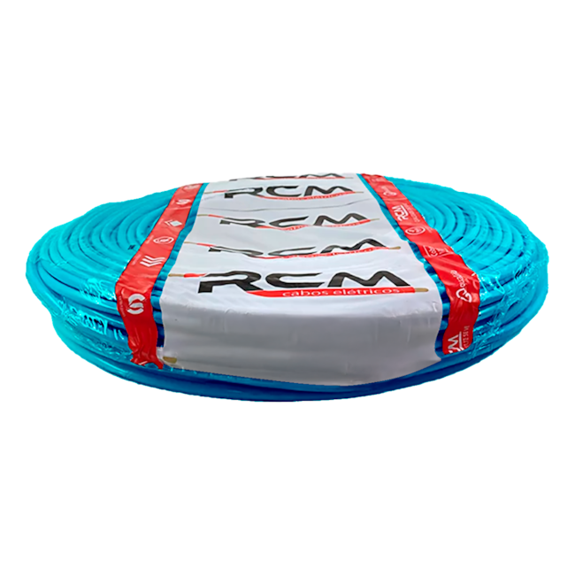 Cabo Flexível 6,0mm² Azul Rolo 100m 750V 70°C PVC RCM