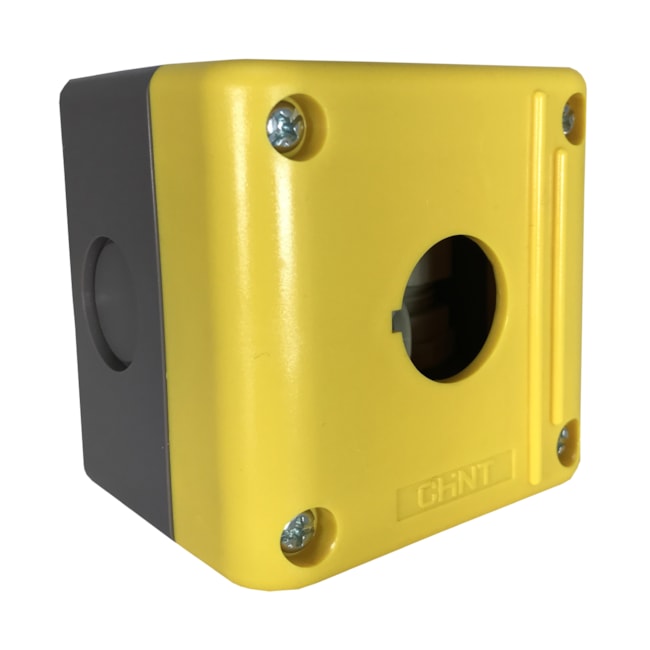 Caixa para Botão Amarela | 1 Furo | NPH1-10J | Chint Caixa para Botão Amarela | 1 Furo | NPH1-10J | Chint