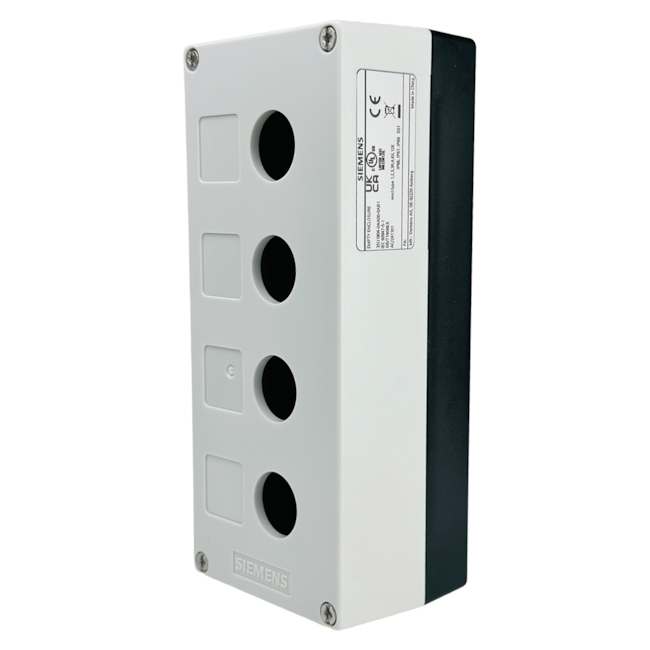 Caixa Plástica Cinza Siemens 3SU1804-0AA00-0AB1 4 Botões Caixa Plástica Cinza Siemens 3SU1804-0AA00-0AB1 4 Botões