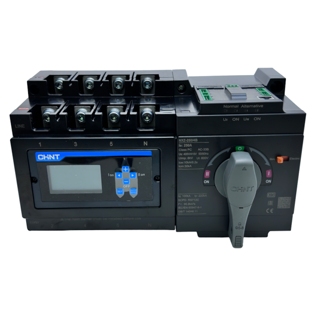 Chave de Transferência ATS Chint NXZ-250/4B 250A Chave de Transferência ATS Chint NXZ-250/4B 250A