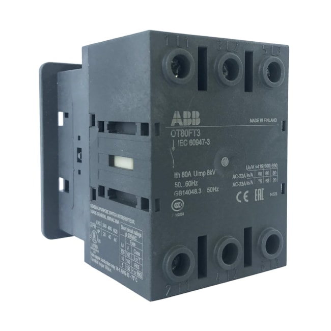 Chave Seccionadora Manual | 80A | OT80FT3 | ABB Chave Seccionadora Manual | 80A | OT80FT3 | ABB