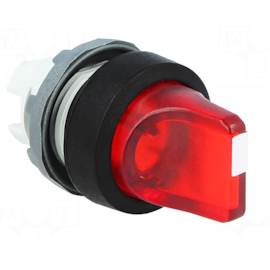 Comutador Knob ABB M2SS1-11R 2 Posições Iluminado Vermelho