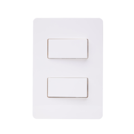 Conjunto 2 Interruptores Simples ABB N1501.2 BL 4x2 Branco Linha Unno