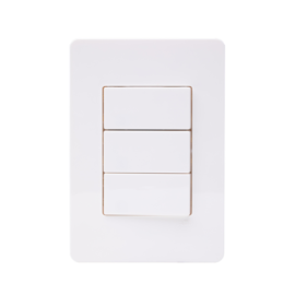 Conjunto 3 Interruptores Simples ABB N1501.3 BL 4x2 Branco Linha Unno