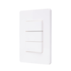Conjunto 3 Interruptores Simples ABB N1501.3 BL 4x2 Branco Linha Unno
