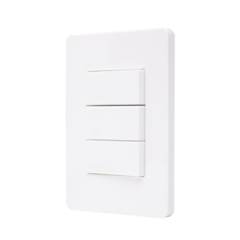 Conjunto 3 Interruptores Simples ABB N1501.3 BL 4x2 Branco Linha Unno