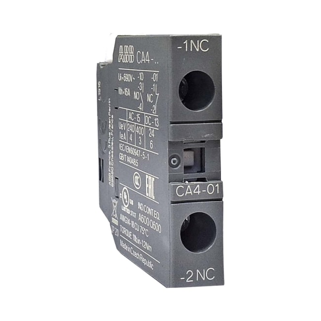 Contato Auxiliar | 1NF 24...690V | CA4-01 | ABB Contato Auxiliar | 1NF 24...690V | CA4-01 | ABB