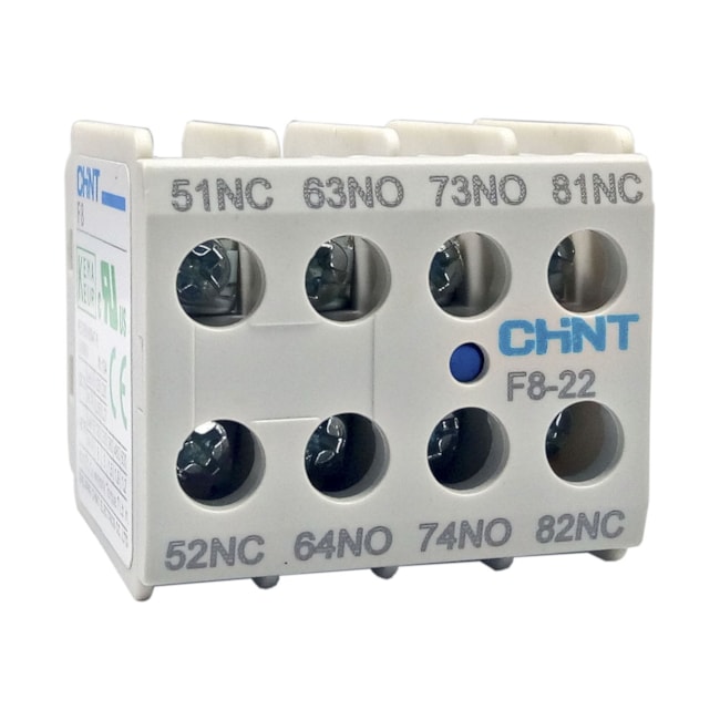 Contato Auxiliar | 2NA+2NF | F8-22 | Chint Contato Auxiliar | 2NA+2NF | F8-22 | Chint