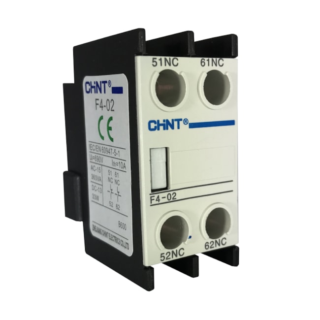 Contato Auxiliar Chint F4-02 2NF 10A 690V para NC1 NC2 NC8