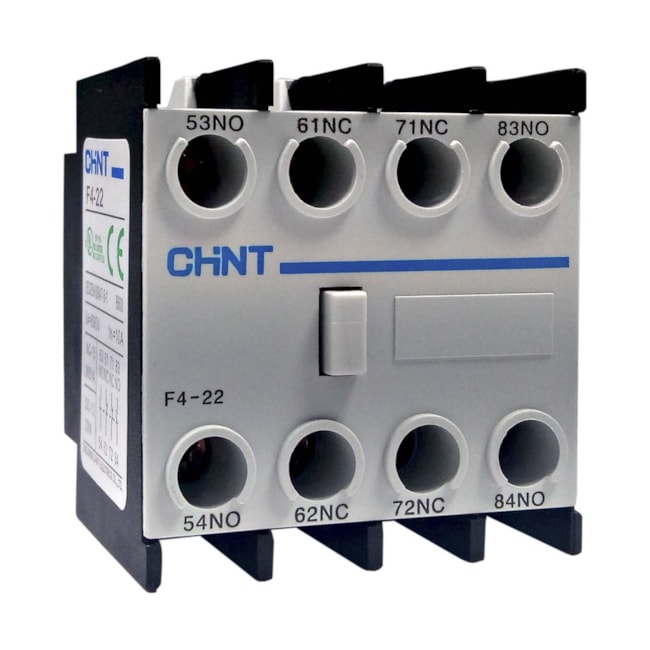 Contato Auxiliar Chint F4-22 2NA+2NF Contato Auxiliar Chint F4-22 2NA+2NF