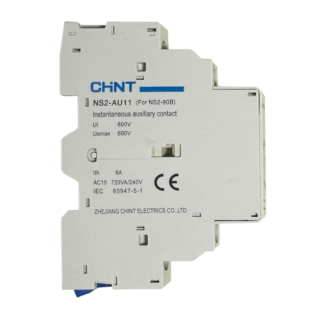 Contato Auxiliar Chint NS2-AU11 1NA+1NF para NS2-80B Contato Auxiliar Chint NS2-AU11 1NA+1NF para NS2-80B