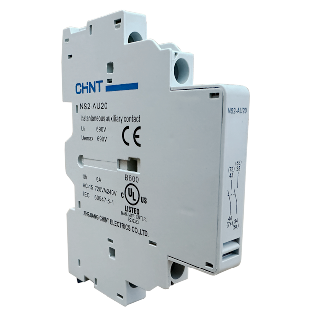 Contato Auxiliar | NS2-AU20 2NA | Chint Contato Auxiliar | NS2-AU20 2NA | Chint