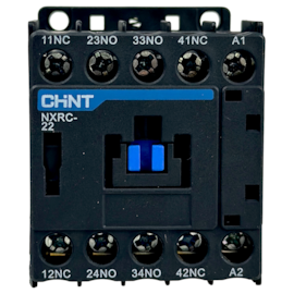 Contator Auxiliar Tetrapolar Chint NXRC-22 24VCA 2NA + 2NF Contator Auxiliar Tetrapolar Chint NXRC-22 24VCA 2NA + 2NF